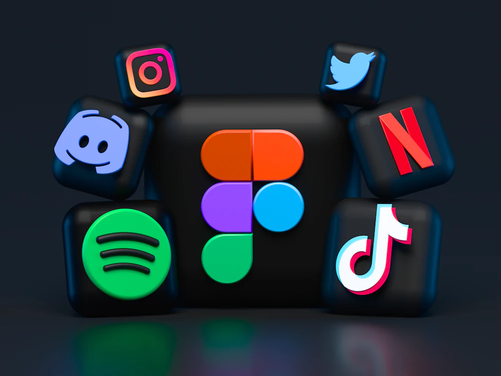 Social media app icons on a smartphone screen