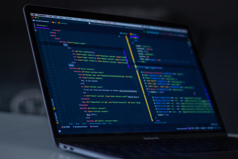 Source code of a custom business software application